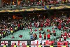 Sân vận động Olympic tại Baku còn thừa rất nhiều chỗ trống trong trận chung kết Europa League. (Ảnh: Getty)