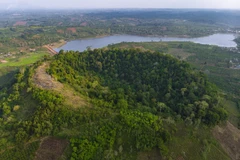 Núi lửa Nâm Gle tại xã Thuận An, huyện Đắk Mil, tỉnh Đắk Nông. (Ảnh: TTXVN phát)