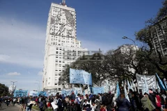 Biểu tình tại Argentina. (Ảnh: AP)