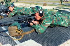 Các xạ thủ của Việt Nam thi đấu tốt và lọt vào vòng trong. (Ảnh: Bộ Quốc phòng Nga) 