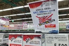 Siêu thị Hàn Quốc tẩy chay hàng Nhật Bản. (Ảnh: Reuters)
