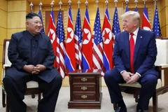 Tổng thống Mỹ Donald Trump và nhà lãnh đạo Kim Jong-un. (Ảnh: EPA)
