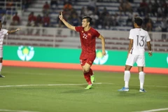 Tiến Linh đã gặp chấn thương trong trận gặp U22 Campuchia và phải rời sân sớm. (Ảnh: Hoàng Linh/TTXVN)