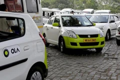 Các taxi chạy bằng điện tại Ấn Độ. (Ảnh: The Hindu)