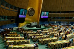 Cuộc họp của Đại Hội đồng Liên hợp quốc kỷ niệm Ngày Quốc tế phản đối thử hạt nhân. (Ảnh: THX/TTXVN)