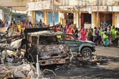 Hiện trường vụ nổ tại Mogadishu hồi tháng 10/2017 (Ảnh: AFP/Getty)