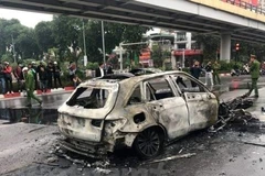 Hiện trường vụ tai nạn. (Ảnh: PV/Vietnam+)