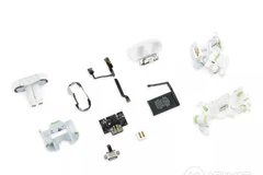 Các bộ phận của Airpods Pro sau khi “banh xác”. (Ảnh: iFixit)