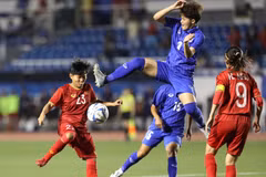 Bóng đá Thái Lan thất bại trước Việt Nam tại SEA Games 30. (Ảnh: Hoàng Linh/TTXVN)