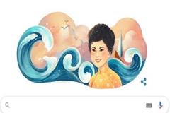 Hình ảnh cố thi sỹ Xuân Quỳnh trên trang chủ Google. (Ảnh: Google) 