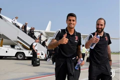 Các cầu thủ Juventus đến Nam Kinh để chuẩn bị cho trận đấu sắp tới. (Ảnh: Juventus)
