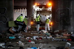 Một trại tị nạn trái phép ở Paris. (Ảnh: Reuters)