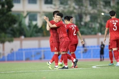 Việt Nam ra quân thành công với chiến thắng 6-0. (Ảnh: Hoàng Linh/TTXVN)
