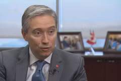 Ngoại trưởng Canada François-Philippe Champagne. (Ảnh: Radio-Canada)