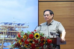 Thủ tướng Phạm Minh Chính chủ trì buổi làm việc với Tập đoàn Dầu khí Quốc gia Việt Nam. (Ảnh: Dương Giang/TTXVN)