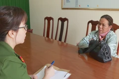 Đối tượng La tại Cơ quan điều tra. (Nguồn: cand)