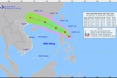 Vị trí và đường đi của bão Maon. (Nguồn: Trung tâm Dự báo Khí tượng Thủy văn Trung ương)