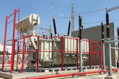 Máy biến áp 220kV-250MVA của trạm biến áp 220kV Ngũ Hành Sơn. (Ảnh: Đức Dũng/Bnews)
