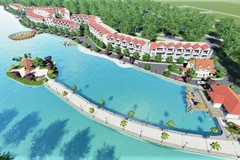 Hình ảnh minh họa tự vẽ của dự án "ma" Golden Lake để bà Hường thu tiền, chiếm đoạt hơn 60 tỷ đồng. (Nguồn: laodong.vn)