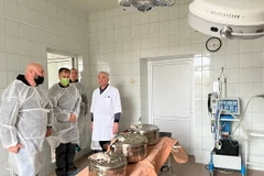 Bệnh viện dã chiến của Israel gồm khu điều trị chung, khu phụ sản, phòng hội chẩn và một phòng chiếu chụp, có khả năng điều trị khoảng 100 bệnh nhân. (Ảnh TTXVN phát)