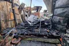 Hiện trường vụ hỏa hoạn. (Ảnh: TTXVN phát)