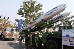 Tên lửa hành trình siêu thanh BrahMos của Ấn Độ. (Ảnh: AFP/TTXVN)