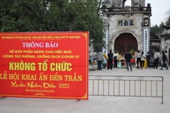 Vì dịch bệnh COVID-19, đây là năm thứ ba liên tiếp kể từ 2020 Đền Trần, thành phố Nam Định không tổ chức lễ hội khai ấn. (Ảnh: Minh Anh/Vietnam+)