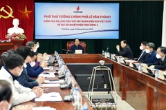 Phó Thủ tướng Lê Văn Thành làm việc với Tập đoàn Dầu khí quốc gia Việt Nam. (Nguồn: baochinhphu.vn)