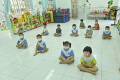 Các trẻ bậc mầm non. (Ảnh: Hồng Hiếu/TTXVN)