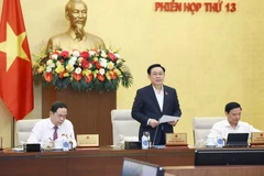 Chủ tịch Quốc hội Vương Đình Huệ phát biểu khai mạc phiên họp thứ 13 của Ủy ban Thường vụ Quốc hội. (Ảnh: Doãn Tấn/TTXVN)