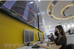 Khách hàng giao dịch tại Chứng khoán Bảo Việt. (Ảnh: Trần Việt/TTXVN)