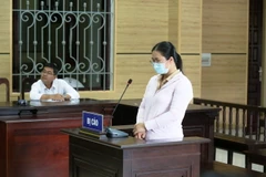 Bị cáo Lê Phượng Linh tại phiên xét xử sơ thẩm. (Ảnh: Thanh Tân/TTXVN)