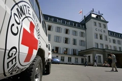 Trụ sở Ủy ban Chữ thập Đỏ quốc tế (ICRC) tại Geneva, Thụy Sĩ. (Ảnh: AFP/TTXVN)
