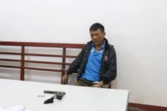 Đối tượng Sềnh A Ly tại cơ quan điều tra. (Ảnh: Xuân Tiến/TTXVN)