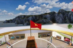 Triển lãm thực tế ảo “Tổ quốc bên bờ sóng” được ứng dụng công nghệ 3D trưng bày 121 tác phẩm ảnh nghệ thuật, trong đó có 110 ảnh đơn và 11 ảnh bộ được lựa chọn ra từ gần 6.000 tác phẩm tham dự. (Ảnh: TTXVN)
