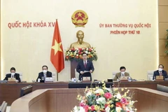 Chủ tịch Quốc hội Vương Đình Huệ phát biểu khai mạc phiên họp. (Ảnh: Doãn Tấn/TTXVN)