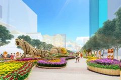 Phối cảnh 3D đường hoa Nguyễn Huệ Xuân Nhâm Dần 2022. (Ảnh: baotintuc/Vietnam+)