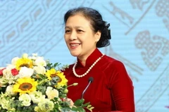 Đại sứ Nguyễn Phương Nga, Chủ tịch Liên hiệp các tổ chức hữu nghị Việt Nam. (Ảnh: Văn Điệp/TTXVN)