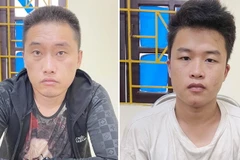 Hai đối tượng người Trung Quốc là Chu Lâm và Đoàn Sỹ Phi, từ trái qua phải. (Nguồn: baolaocai.vn)