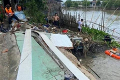 Nơi bị sạt lở vào trưa 28/3.