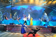 Chương trình nghệ thuật đặc sắc mang chủ đề “Miền di sản Việt Bắc”-2022. (Ảnh: Minh Tâm/TTXVN)