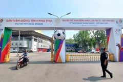 Cổng vào Khu liên hợp TDTT tỉnh Phú Thọ, trong đó có sân vận động Việt Trì. (Ảnh: Trung Kiên/TTXVN)