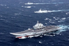 Tàu sân bay Liêu Ninh của Trung Quốc. (Ảnh: DW)