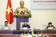 Chủ tịch Quốc hội Vương Đình Huệ phát biểu. (Ảnh: Doãn Tấn/TTXVN)