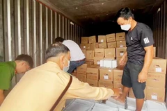 Số thịt heo nhãn nước ngoài không rõ nguồn gốc. (Nguồn: plo.vn)