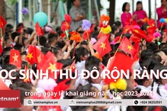 Học sinh Thủ đô rộn ràng trong ngày lễ khai giảng năm học 2023-2024