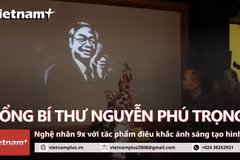 Độc đáo tác phẩm điêu khắc ánh sáng tạo hình Tổng Bí thư Nguyễn Phú Trọng