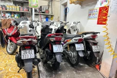 Mẫu xe 'quốc dân' Honda Vision đã qua sử dụng đang được nhiều người tìm mua. (Ảnh: PV/Vietnam+)