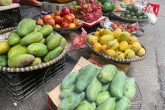 Nguồn cung hoa quả đầu mùa Hè đang khá dồi dào. (Ảnh: Minh Hiếu/Vietnam+)