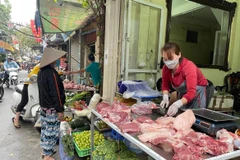 Giá thực phẩm tại các chợ truyền thống và siêu thị trên địa bàn Thủ đô ít có biến động. (Ảnh: PV/Vietnam+)